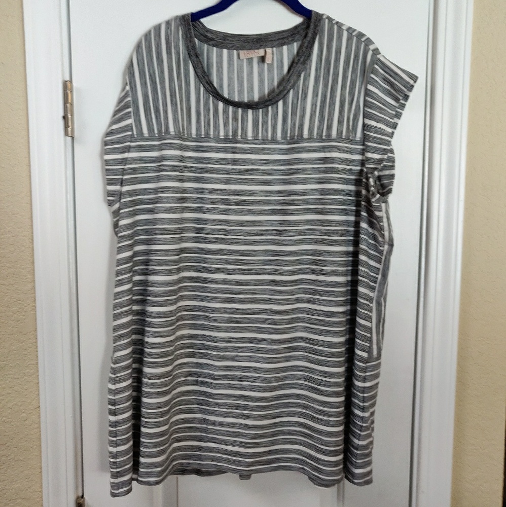 LOGO LOTUS Striped Tank with Space Dye Neck Trim
